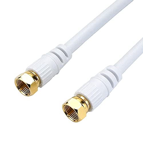 ホーリック アンテナケーブル S-4C-FB同軸 1m 【4K8K放送(3224MHz)/BS/CS/地デジ/CATV 対応】 ホワイト 両側ネジ式コネクタ HAT10-914SS テレビ用