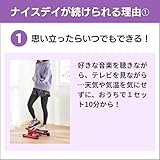 【公式】Shop Japan(ショップジャパン) 健康ステッパー ナイスデイ プレミアム レッド(負荷調整・カウンター付き)ウォーキング 足踏み運動 室内 座ったまま ダイエット器具 エクササイズマシン 高さ調整 歩数カウンター付 ナイスデー