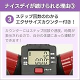 【公式】Shop Japan(ショップジャパン) 健康ステッパー ナイスデイ プレミアム レッド(負荷調整・カウンター付き)ウォーキング 足踏み運動 室内 座ったまま ダイエット器具 エクササイズマシン 高さ調整 歩数カウンター付 ナイスデー