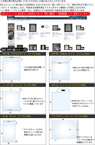 【エムティ】ヘッダー袋 OPP W65xH90mm 40ミクロン 静防テープ付（ゲームボーイソフト互換品など）100枚入（GBTH-40S）［厚いOPシリーズ ］