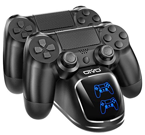 PS4 コントローラー 充電 OIVO PS4 充電 スタンド PS4/PS4 Pro/PS4 Slim 充電器 PS4 コントローラー 充電２台同時充電可能 充電 LED 指示ランプ付き