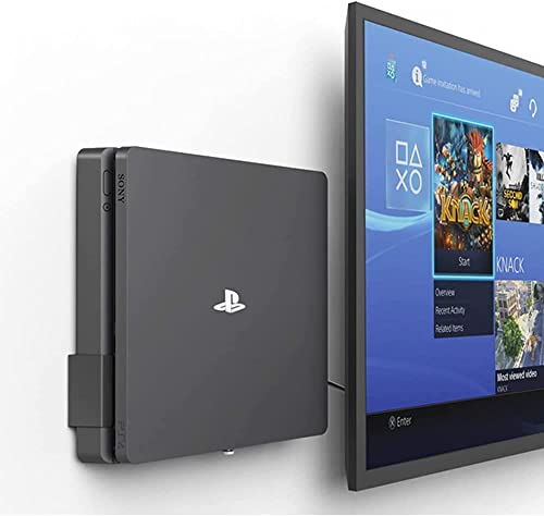 Monzlteck(モンズルテック) PS-4スリム用ウォールマウント、テレビの近くまたは背面、省スペース、PlayStation4スリムに完璧にフィットするようにカスタマイズ、取り付け簡単