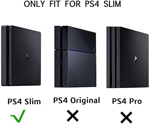 Monzlteck(モンズルテック) PS-4スリム用ウォールマウント、テレビの近くまたは背面、省スペース、PlayStation4スリムに完璧にフィットするようにカスタマイズ、取り付け簡単