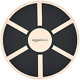 Amazonベーシック バランスボード 木製 40 x 40 x 8 cm, ブラック