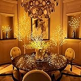 Hairui ブランチ ライト LED 枝 イルミネーション ツリー インテリア 間接照明 クリスマス 高さ80cm 150電球 オシャレ 北欧 防水 白樺(花瓶が含まない)