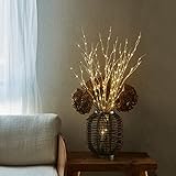 Hairui ブランチ ライト LED 枝 イルミネーション ツリー インテリア 間接照明 クリスマス 高さ80cm 150電球 オシャレ 北欧 防水 白樺(花瓶が含まない)