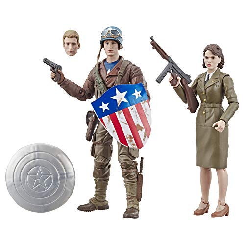【Amazon.co.jp 限定】 ハズブロ(HASBRO)MARVEL マーベルレジェンドシリーズ キャプテン・アメリカ : ファースト・アベンジャー キャプテン・アメリカ&ペギー・カーター 6インチフィギュア E6342 正規品
