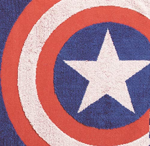 丸眞 スポーツタオル Marvel マーベル キャプテンアメリカ 34×110cm ブルーアンドレッドスター 2505012200