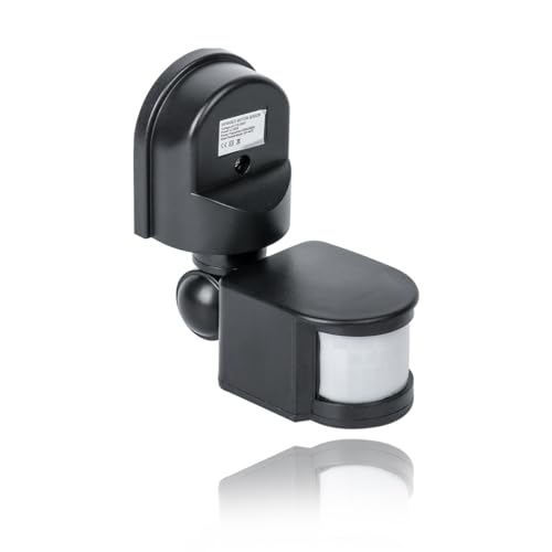 Lovesole_JP赤外線センサースイッチ モーションセンサー 最大 1200W 屋外/屋内セキュリティ自動 PIRスイッチ、占有、壁スイッチのLED 人感センサー 壁取付熱線センサ 高品質 防水仕様 AC 110V ブラック