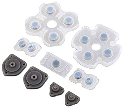 PS4用 Dualshock 4 コントローラー交換用ボタン (ブラック) - ゴム製 - ゲームコントローラー部品