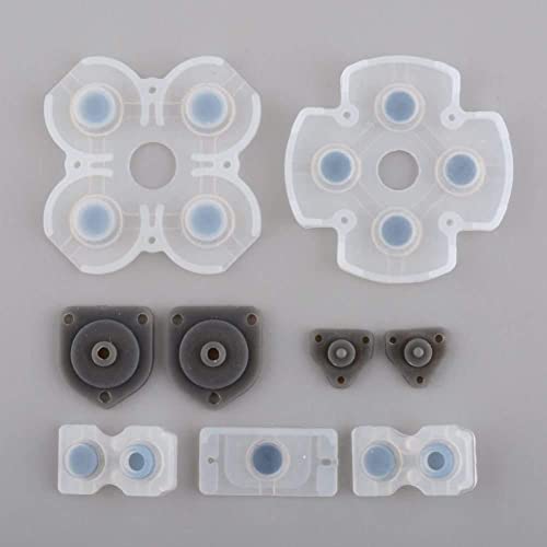 PS4用 Dualshock 4 コントローラー交換用ボタン (ブラック) - ゴム製 - ゲームコントローラー部品