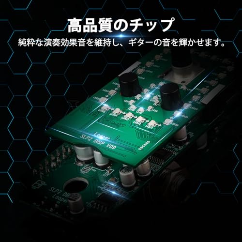 ルーパー エフェクター ペダル 9ループ チューナー機能が付き ギターエフェクト40分無制限のオーバーレイ記録 エレキギターベース用 USBケーブル 電源は別途購入する必要がある (ブラック)