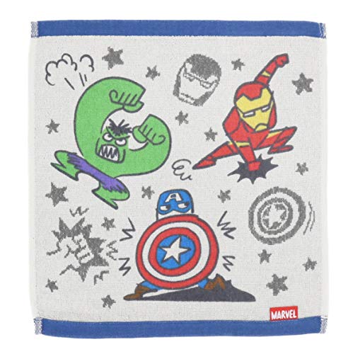 丸眞 ハンドタオル Marvel アベンジャーズ 34×36cm キュートヒーローズ 綿100% 2505021700