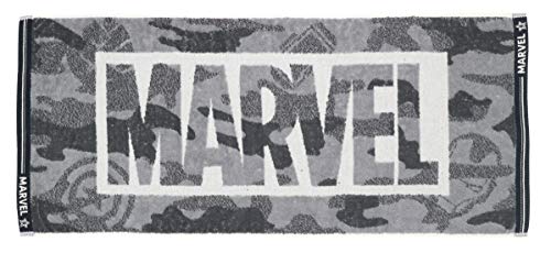 丸眞 フェイスタオル Marvel マーベル ロゴ 34×80cm カモフラージュロゴ 綿100% 2505022600