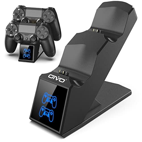 PS4コントローラー 充電 OIVO PS4 充電 スタンド 2台同時充電可能 LED 指示ランプ付き PS4コントローラー 充電器 収納 PS4コントローラースタンド