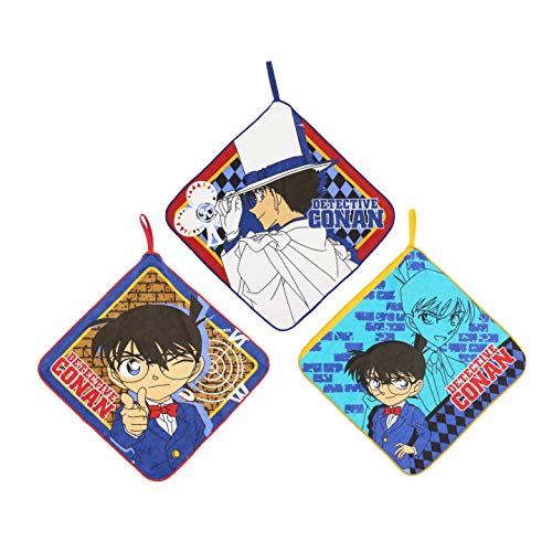 丸眞 ループ付きタオル 3枚組 名探偵コナン シャインヒーロー キャラクター 入園入学グッズ 入園入学準備 保育園 幼稚園 小学校 男の子 女の子 4855003900
