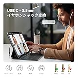 UGREEN【ハイレゾ音質】 USB C イヤホンジャック変換 USB C-3.5mm イヤホン変換アダプター DAC搭載 24bit/96KHz対応 TRRS/4極 ナイロン編み 音量調節/通話/音楽対応 iPhone16シリーズ/iPad Pro/Android/Type Cなど機器に適用 シルバー