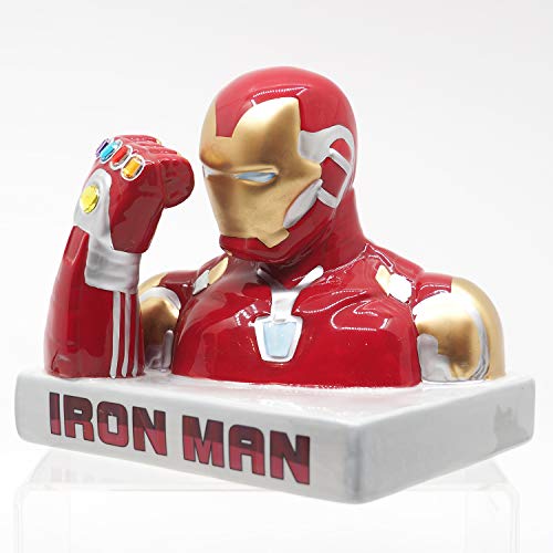 サンアート MARVEL(マーベル) 「アイアンマン」 貯金箱 インフィニティストーン レッド 14cm SAN3232