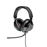 JBL QUANTUM 200 ゲーミングヘッドセット 軽量設計 オーバーイヤーヘッドホン フリップアップマイク DISCORD認定 3.5mmオーディオ接続 PCスプリッター付属