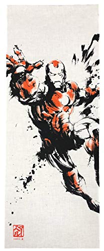 丸眞 手ぬぐい Marvel マーベル アイアンマン 墨絵風/アイアンマン 綿100% 日本製 2505030800 34×90cm