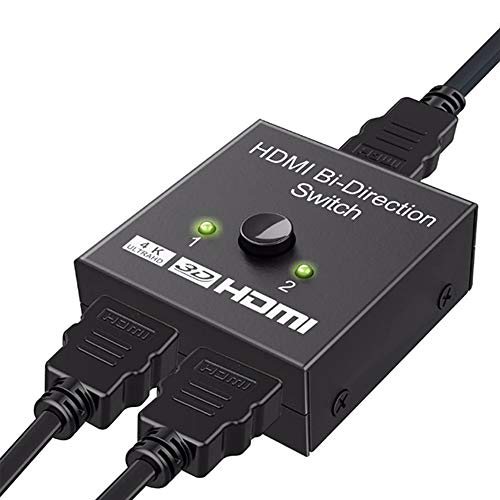 HDMI分配器HDMI切替器双方向 hdmiセレクター 4K/3D/1080P対応1入力2出力/2入力1出力手動切替 PS3/PS4/Nintendo Switch/Xbox/DVDプレーヤーなど対応