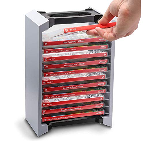 PS5 縦置きスタンド 12枚 ソフト収納 ゲームソフトラック プレイステーション用 垂直スタンド For PS5 ゲームカセット BD ディスク収納 便利グッズ タワー型 省スペース 空間節約 多機能