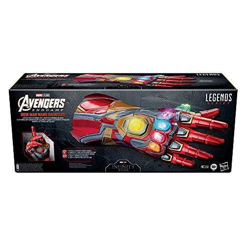 アベンジャーズ マーベル レジェンドシリーズ アイアンマン ナノガントレット 関節式電子拳 ライト付き 本物の映画サウンド 取り外し可能なインフィニティストーン