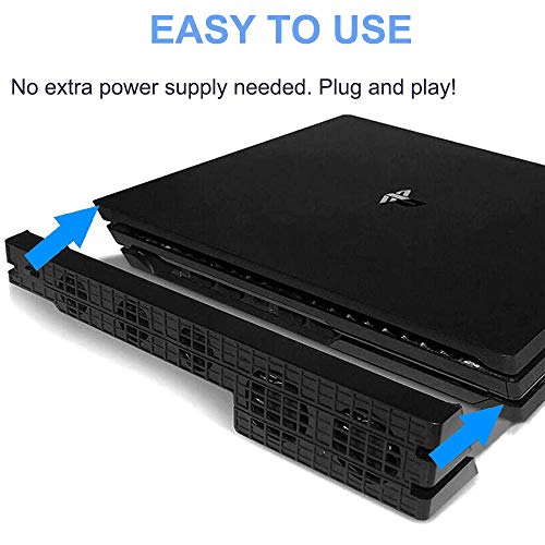 Linkhood PS4 PRO用冷却ファン USB外部クーラー 5ファン ターボ温度制御冷却ファン Sony PlayStation Proゲームコンソール用