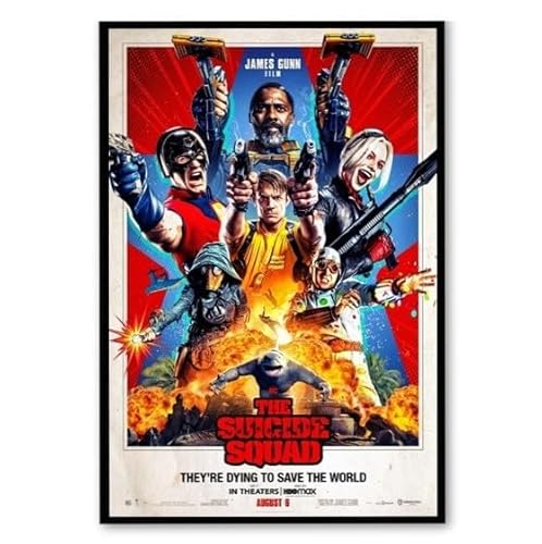 【フレーム付-黒-】 映画ポスター ザ・スーサイドスクワッド The Suicide Squad A3サイズ US版 mi1 (tomohochikaze) [並行輸入品]
