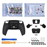 eXtremeRate ps5コントローラーBDM-010&BDM-020に対応用プログラムできる背面パドルプラスティック製ライズリマップキット、ps5コントローラーに対応用アップグレードボードとラバー付き再設計された黒いバックケース&黒い背面ボタンアタッチメント‐ps5本体ではない【ブラック】