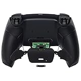 eXtremeRate ps5コントローラーBDM-010&BDM-020に対応用プログラムできる背面パドルプラスティック製ライズリマップキット、ps5コントローラーに対応用アップグレードボードとラバー付き再設計された黒いバックケース&黒い背面ボタンアタッチメント‐ps5本体ではない【ブラック】