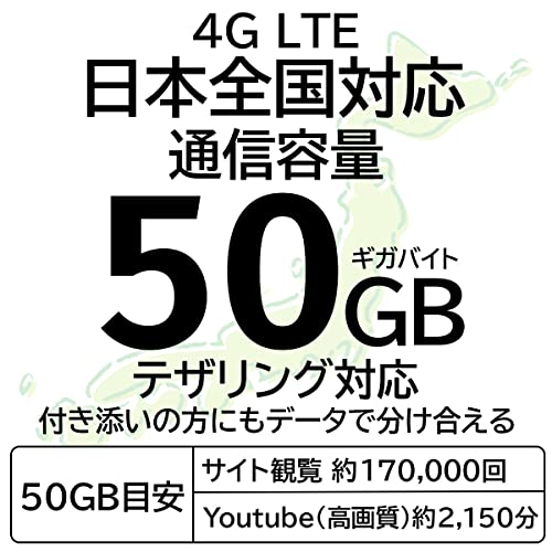 Docomo プリペイドSIM 日本 50GB 90日 sim プリペイド データ専用 4G LTE 物理SIM/prepaid sim 50gb 90days japan travel (50GB/90日間)