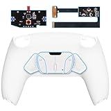 コントローラーではない。eXtremeRate ps5コントローラーBDM-010&BDM-020にのみ対応用プログラムできるRISE4純色プラスティック製リマップキット、ps5コントローラーに対応用アップグレードボードと再設計されたバックケース&4つのバックボタン【ホワイト】