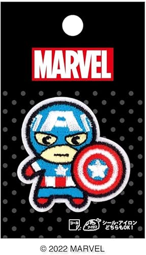 パイオニア MARVEL マーベル キャプテン・アメリカ ワッペン アイロン ・ シール 両用 タイプ ML450-ML21