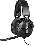 【Amazon.co.jp限定】CORSAIR HS55 SURROUND コルセア サラウンド 3.5mmコネクタ ゲーミングヘッドセッ トMac/PS5/PS4/ Xbox Series/Switch対応 Discord認証 -カーボン- CA-9011265-AP