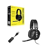 【Amazon.co.jp限定】CORSAIR HS55 SURROUND コルセア サラウンド 3.5mmコネクタ ゲーミングヘッドセッ トMac/PS5/PS4/ Xbox Series/Switch対応 Discord認証 -カーボン- CA-9011265-AP