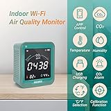 INKBIRD Wi-Fi 二酸化炭素濃度計 NDIR方式 co2 測定器 3-IN-1 co2センサー 二酸化炭素濃度計測器 「温度 相対湿度 CO2濃度測定」 多機能 アプリ連携 二酸化炭素濃度測定器 空気品質モニター 温度計 湿度計 二酸化炭素濃度測定器 高精度CO2モニター 充電式 co2濃度計 アラート機能付き CO2二酸化炭素測定器 INK-CO2W