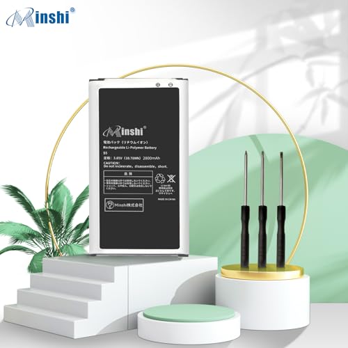 MINSHI Samsung対応 EB-BG900BBU/EB-BG900BBC 互換バッテリー Docomo GALAXY S5 SC-04F/GALAXY S5 SCL23/SAMSUNG GALAXY S5 (G900/G900F/i9600)電池パック 3.85V 2800mAh