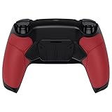 eXtremeRate ps5コントローラーBDM-010&BDM-020に対応用プログラムできる背面パドルプラスティック製RISE4リマップキット、ps5コントローラーに対応用アップグレードボードと黒いラバーグリップ付き再設計されたバックケース&4つの黒い背面ボタン‐ps5本体ではない【レッド】