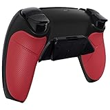 eXtremeRate ps5コントローラーBDM-010&BDM-020に対応用プログラムできる背面パドルプラスティック製RISE4リマップキット、ps5コントローラーに対応用アップグレードボードと黒いラバーグリップ付き再設計されたバックケース&4つの黒い背面ボタン‐ps5本体ではない【レッド】