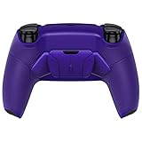 eXtremeRate ps5コントローラーBDM-010&BDM-020に対応用プログラムできる背面パドルラバーグリップ付き純色のプラスティック製RISE4リマップキット、ps5コントローラーに対応用アップグレードボードと再設計されたバックケース&背面ボタン4つ‐ps5本体ではない【ギャラクティックパープル】