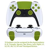 eXtremeRate ps5コントローラーBDM-010&BDM-020に対応用プログラムできる背面パドルラバーグリップ付き純色のプラスティック製RISE4リマップキット、ps5コントローラーに対応用アップグレードボードと再設計されたバックケース&背面ボタン4つ‐ps5本体ではない【ギャラクティックパープル】