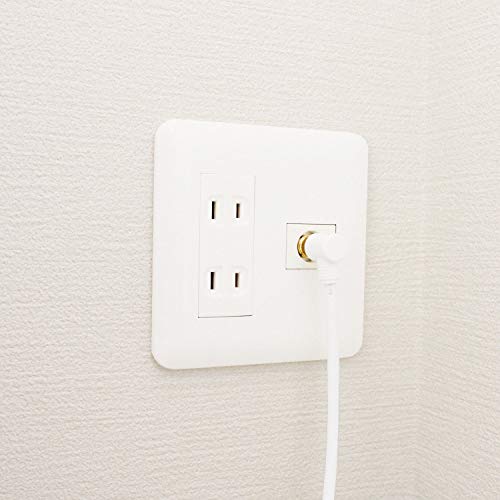 TARO'S アンテナ分波器 入力/出力一体型ケーブル付き 4K8K放送(3224MHz)/BS/CS/地デジ/CATV 対応 4C-FBケーブル 1.5M + 20cm*2 金メッキ ホワイト 小型ボディ タローズ TS-ABGNL07WH