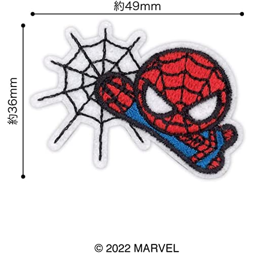パイオニア(ワッペン) マーベル MARVEL ワッペン スパイダーマン 横49mm×縦36mm シール ・ アイロン 両用 接着 ML450-ML25