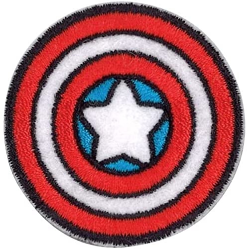 パイオニア マーベル MARVEL ワッペン キャプテン ・ アメリカ 直径40mm シール ・ アイロン 両用 接着 ML450-ML26