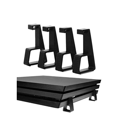 4個セットfor PS 4/for PS4 SLIM/for PS4 PRO冷却フィート コンソール水平スタンド コンソール水平ホルダー デスクトップスタンド ゲーム機冷却スタンド ブラスチック製For プレイステーション4用ブラケット For PS4 For Slim Pro スリムプロフィートスタンドFor PS4 アクセサリースタンド ブラケット ブラック (PS4 PRO)