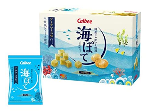 【沖縄限定】カルビー 海ぽて アーサマース味 国産じゃがいも使用 20g×8袋入り