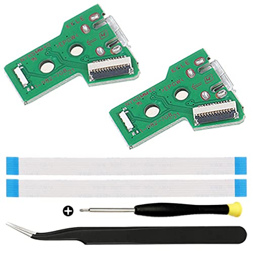 ZHUROUPU JDS-055/JDS-050 for PS4 の無線コントローラーのための演劇のための 12 Pin の屈曲ケーブルが付いている取り替えマイクロ USB の充満港のアダプターの修理部品の充電器のソケットのサーキット ボード