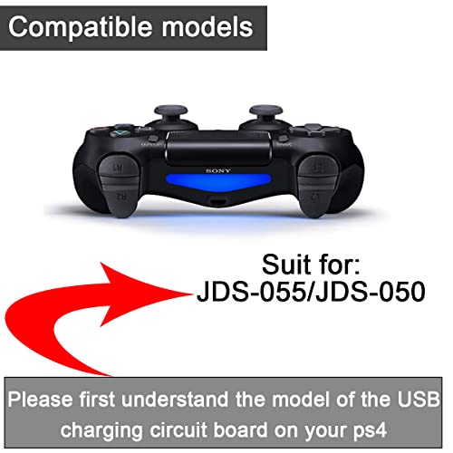 ZHUROUPU JDS-055/JDS-050 for PS4 の無線コントローラーのための演劇のための 12 Pin の屈曲ケーブルが付いている取り替えマイクロ USB の充満港のアダプターの修理部品の充電器のソケットのサーキット ボード