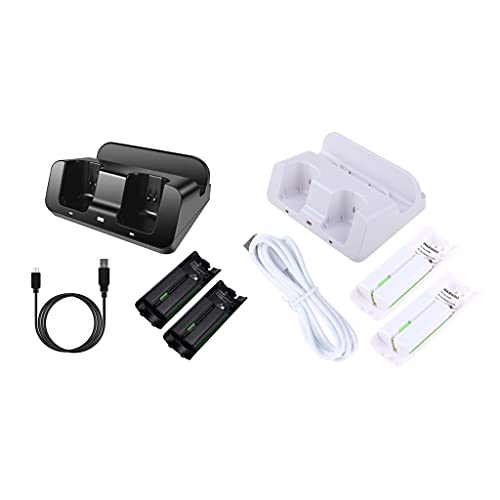 充電ステーション ドックスタンド 充電器 Wiiリモコン Uゲームパッド用 バッテリーとUSB充電コード ゲームシステム付き